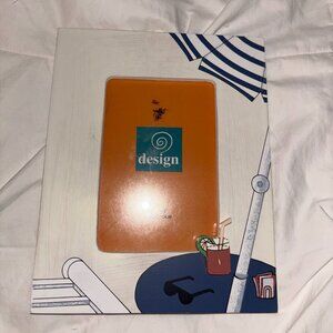 Modern Decorative Picture Frame White Nautical Beach Theme w/ Stand